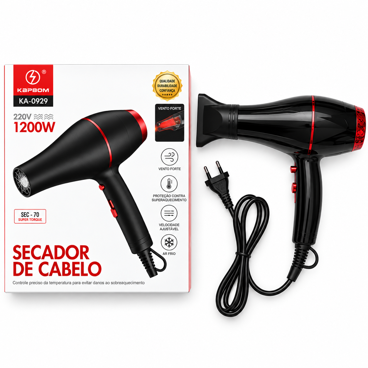 Secador de Cabelo Kapbom KA-0929
